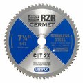 Brute Platinum 7-1/4in Brute RZR Cermet Tipped Circular Saw Blades for Stainless Steel, 64 Teeth, 20mm Arbor CHA RZR-714-64-ST